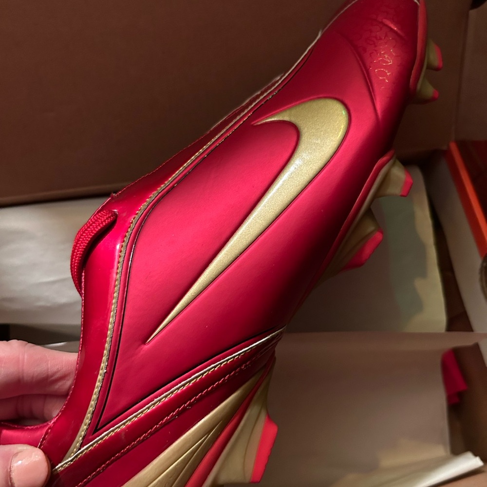 Nike Women's Red and Gold Soccer Cleats